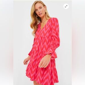POMANDER PLACE Hot Pink Ikat Kenzo Dress